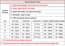 Load image into Gallery viewer, C D F G Cup Silicone Breast Forms