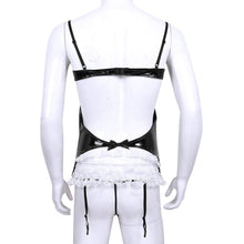 Lade das Bild in den Galerie-Viewer, 2-teiliges Dessous-Set aus Kunstleder