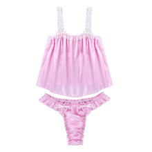 Lade das Bild in den Galerie-Viewer, Ärmelloses Dessous-Set aus Satin