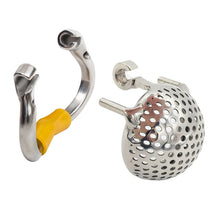 Lade das Bild in den Galerie-Viewer, Keuschheitsgürtel aus Edelstahl mit Wabenstruktur