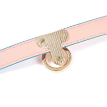 Charger l'image dans la galerie, Collier fantaisie licorne arc-en-ciel et doré avec laisse