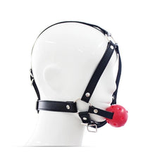 Load image into Gallery viewer, Mouth Gag Harness Leather Bondage, gallery view 2