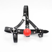 Load image into Gallery viewer, Mouth Gag Harness Leather Bondage, gallery view 3