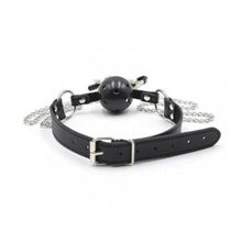Load image into Gallery viewer, BDSM Black Ball Gag Nipple Clamp