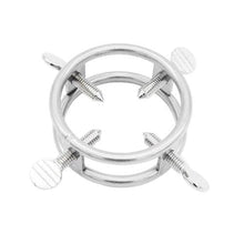 Load image into Gallery viewer, Torture Stimulation Silver Cock Ring BDSM