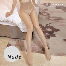 Load image into Gallery viewer, Sexy Oil Shiny Crotch Stockings Super Elastic Pantyhose