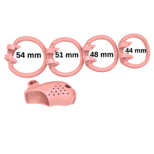 Load image into Gallery viewer, Pink Plastic Chastity Device