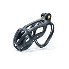 Charger l'image dans la galerie, Kit de cage de chasteté Cobra à rayures noires de 1,77 à 4,13 pouces de long