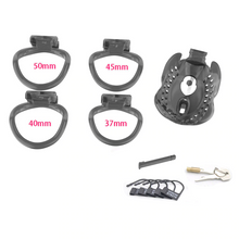 Lade das Bild in den Galerie-Viewer, Isabella umgibt das Keuschheitsschloss aus Kunststoff 3,38 Zoll vollständig (alle 4 Ringe im Lieferumfang enthalten)