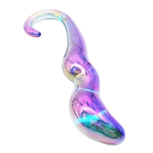 Load image into Gallery viewer, Rainbow Teardrop Glass Dildo BDSM