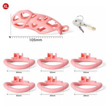 Load image into Gallery viewer, Mamba Spiked Pink Chastity Cage
