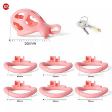 Load image into Gallery viewer, Mamba Spiked Pink Chastity Cage
