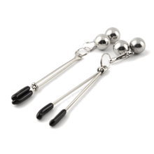 Load image into Gallery viewer, BDSM Silver Nipple Clamps With Bells
