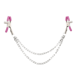 BDSM Dual Layer Nipple Clamps With Chain