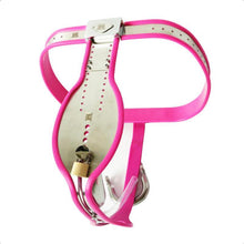 Load image into Gallery viewer, Pink Chastity Belt 23 to 43 inches For Men