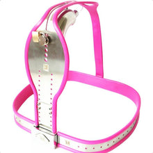 Load image into Gallery viewer, Pink Chastity Belt 23 to 43 inches For Men