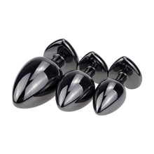 Lade das Bild in den Galerie-Viewer, Purple Heart Metall-Buttplug-Set mit Vibrator, 4-teilig, BDSM