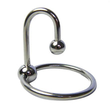 Load image into Gallery viewer, Stainless Cock Ring Urethral Plug BDSM