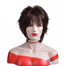 Lade das Bild in den Galerie-Viewer, 10 Zoll gerade kurze Perücke mit Pony