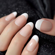 Load image into Gallery viewer, French Manicure Faux Nails BDSM
