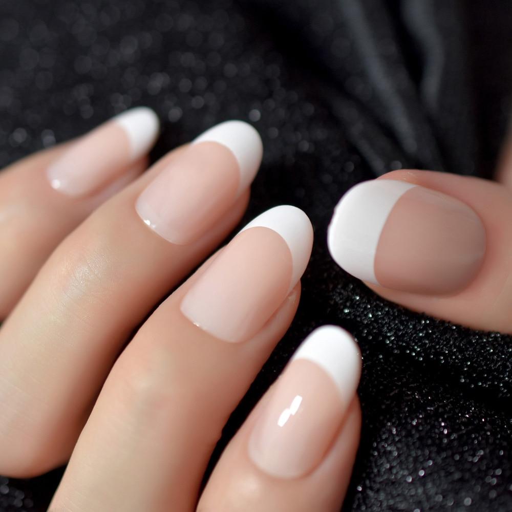 French Manicure Faux Nails BDSM – sissyloving