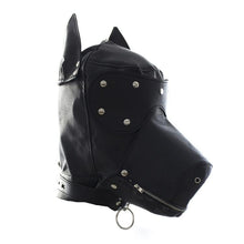 Load image into Gallery viewer, Puppy Play BDSM Mask with Removable Muzzle BDSM