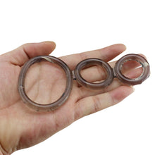 Load image into Gallery viewer, Harder Erections Silicone Triple Cock Ring BDSM