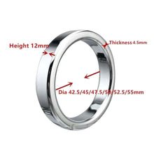 Load image into Gallery viewer, Thick and Heavy Silver Cock Ring BDSM