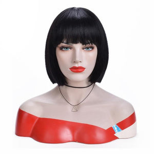 10 Inches Short Bob Wig with Bangs