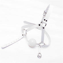 Load image into Gallery viewer, Head Harness Ball Mouth Gag White