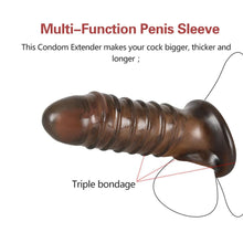 Load image into Gallery viewer, Ribbed Sensations Silicone Penis Sleeve BDSM