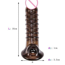 Load image into Gallery viewer, Ribbed Sensations Silicone Penis Sleeve BDSM