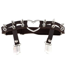 Load image into Gallery viewer, Female Studded Bondage Garter Belt
