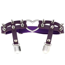 Load image into Gallery viewer, Female Studded Bondage Garter Belt