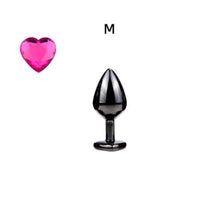 Charger l'image dans la galerie, Kit de plug anal en métal noir 3 pièces BDSM