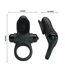 Load image into Gallery viewer, Black Reusable Vibrating Ring
