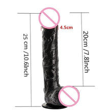 Load image into Gallery viewer, Titillating Realistic 9 Inch Black Dildo BDSM