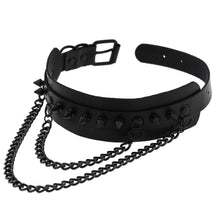 Load image into Gallery viewer, Spiked Trendy Goth Leather Choker
