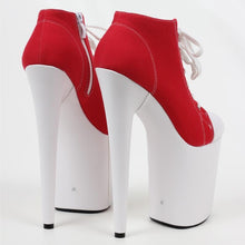 Load image into Gallery viewer, Olivia Red Canvas Sneaker Heels