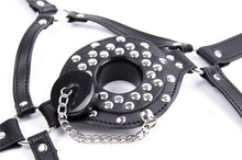 Load image into Gallery viewer, Harness Muzzle Plug Mouth Gag Leather