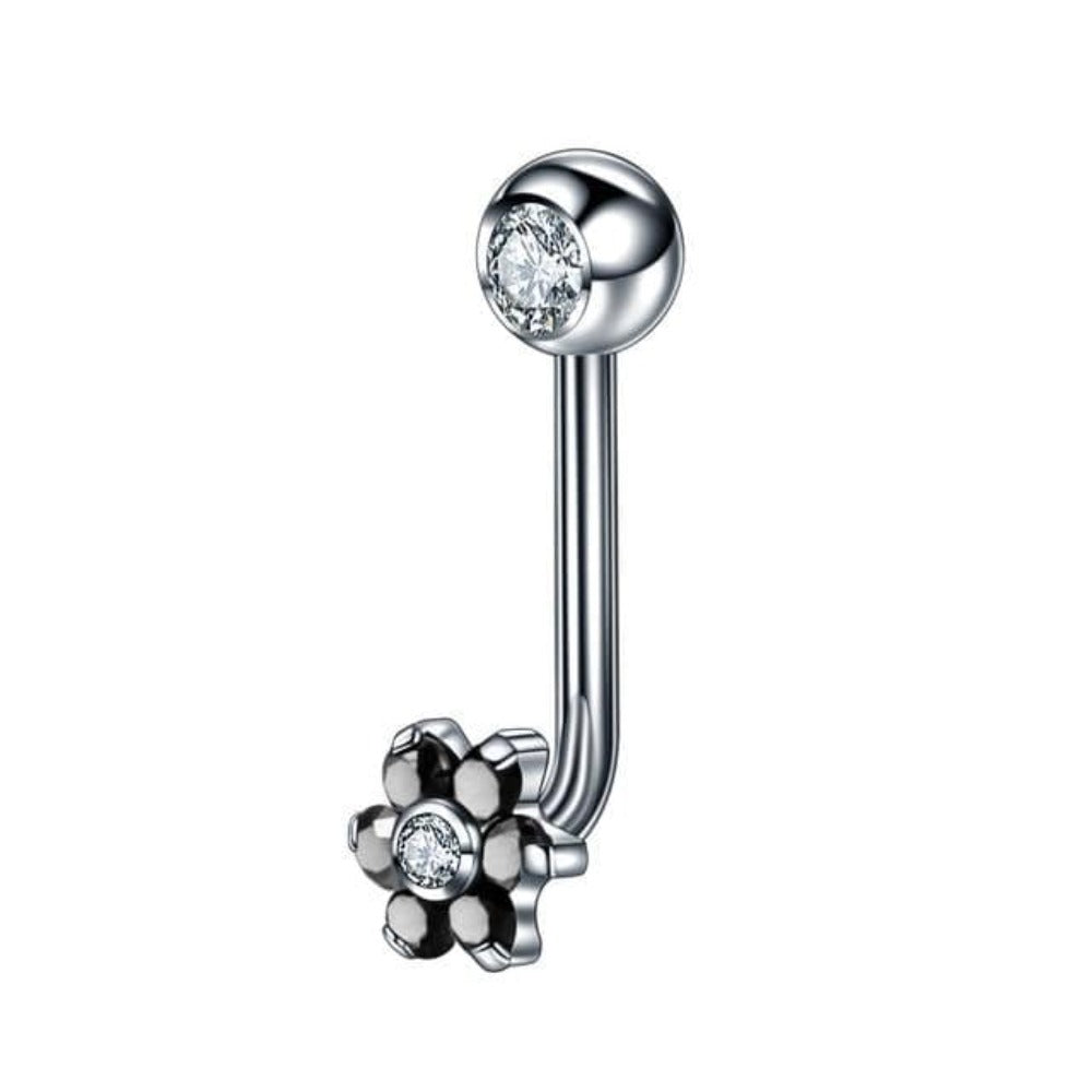 Flower Power Vertical Clit Hood Piercing Jewellery BDSM