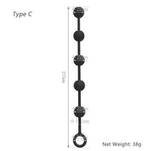 Load image into Gallery viewer, Lesbian Black Silicone Anal Beads