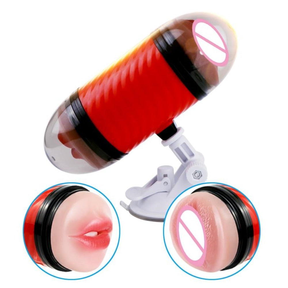 Männlicher Masturbator mit Saugnapf und doppeltem Glory Hole BDSM –  sissyloving