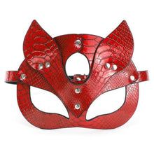 Load image into Gallery viewer, Sexy Red Leather Mask BDSM