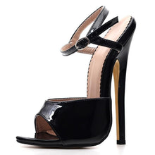 Load image into Gallery viewer, 7 Inch Peep Toe Buckle Strap Sandals