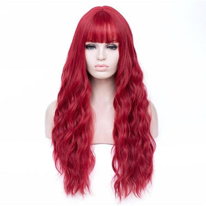 26 Inches Long Wavy Wig with Bangs