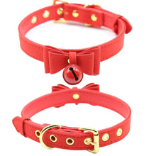 Charger l'image dans la galerie, Colliers de princesse en cuir avec nœud papillon mignon