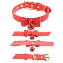 Charger l'image dans la galerie, Colliers de princesse en cuir avec nœud papillon mignon