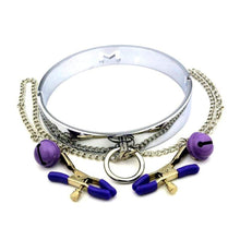 Load image into Gallery viewer, Nipple Punishment Metallic Infinity Collar