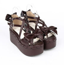 Load image into Gallery viewer, Nora Pink Wedge Pumps Sissy Shoes